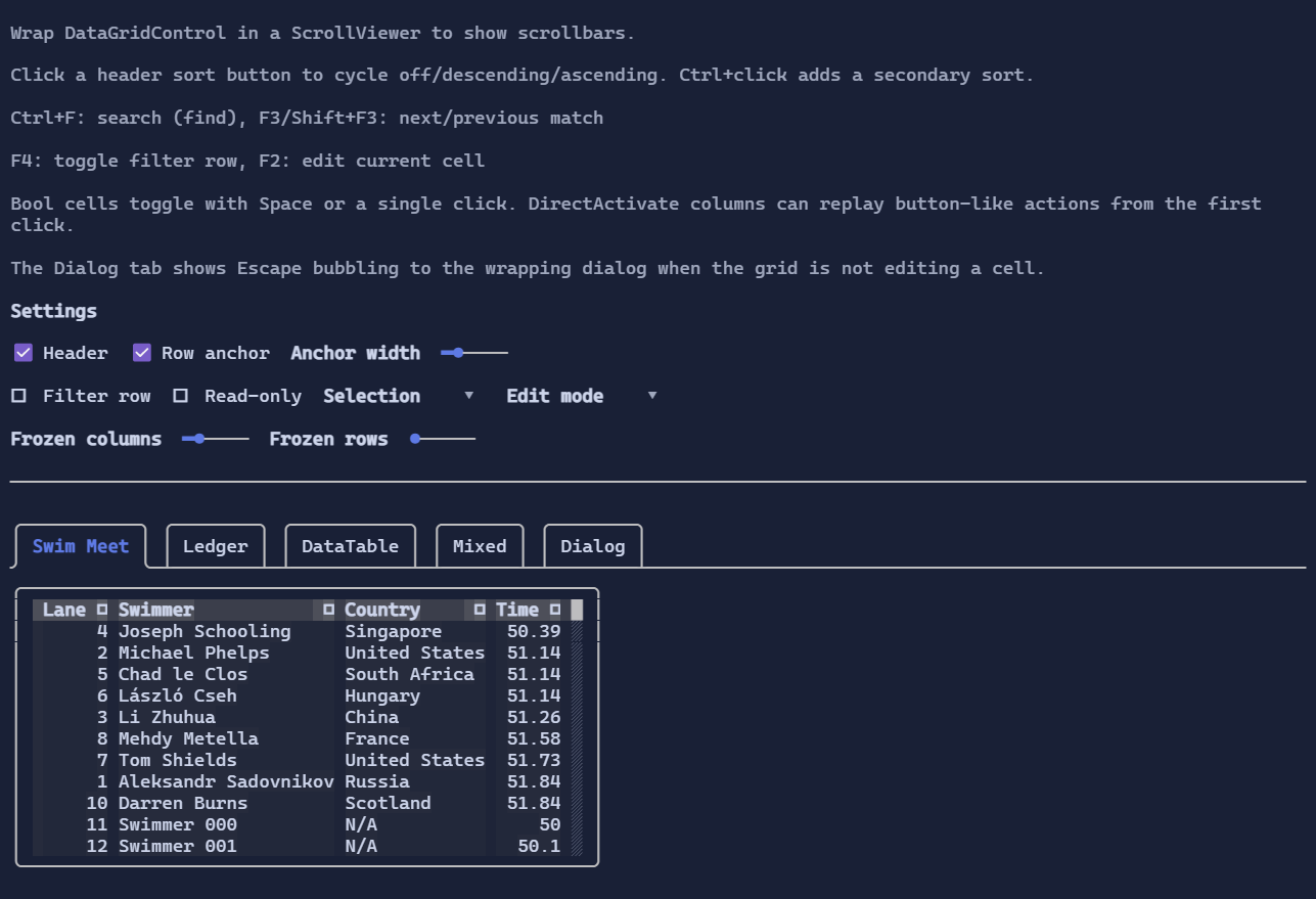 DataGridControl