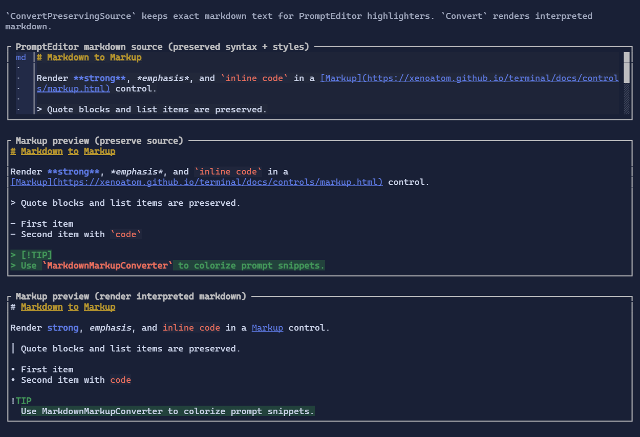 MarkdownMarkupConverter